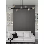 EMIBIG PANDORA 8 BL GRAFIT Fekete Beltéri Függőlámpa E14 IP20 EB-1263-8