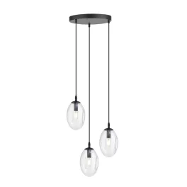   EMIBIG ASTRAL 3 BL PREMIUM TRANSPARENT Fekete Beltéri Függőlámpa E14 IP20 EB-1265-3PREM