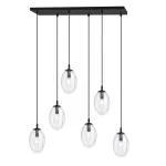 EMIBIG ASTRAL 6 BL TRANSPARENT Fekete Beltéri Függőlámpa E14 IP20 EB-1265-6