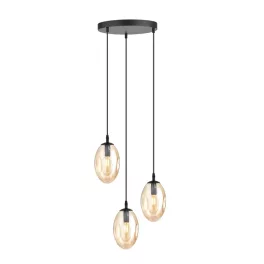   EMIBIG ASTRAL 3 BL PREMIUM MIODOWY Fekete Beltéri Függőlámpa E14 IP20 EB-1267-3PREM