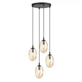   EMIBIG ASTRAL 4 BL PREMIUM MIODOWY Fekete Beltéri Függőlámpa E14 IP20 EB-1267-4PREM