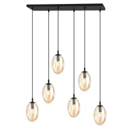   EMIBIG ASTRAL 6 BL MIODOWY Fekete Beltéri Függőlámpa E14 IP20 EB-1267-6