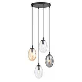   EMIBIG ASTRAL 4 BL PREMIUM MIX Fekete Beltéri Függőlámpa E14 IP20 EB-1268-4PREM