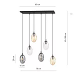 EMIBIG ASTRAL 6 BL MIX Fekete Beltéri Mennyezeti lámpa E14 IP20 EB-1268-6M1