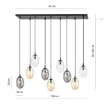 EMIBIG ASTRAL 9 BL MIX Fekete Beltéri Mennyezeti lámpa E14 IP20 EB-1268-9M1