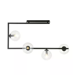   EMIBIG SOMA 4 BL TRANSPARENT Fekete Beltéri Mennyezeti lámpa E14 IP20 EB-1289-4