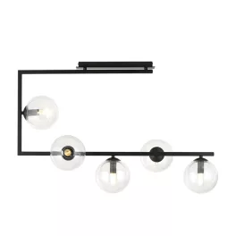  EMIBIG SOMA 5 BL TRANSPARENT Fekete Beltéri Mennyezeti lámpa E14 IP20 EB-1289-5