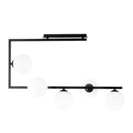   EMIBIG SOMA 5 BL OPAL Fekete Beltéri Mennyezeti lámpa E14 IP20 EB-1291-5