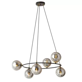   EMIBIG AZURA 6 BL GRAFIT Fekete Beltéri Függőlámpa E14 IP20 EB-1294-6