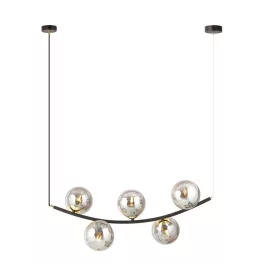   EMIBIG RITZ 5 BL GRAFIT Fekete Beltéri Függőlámpa E14 IP20 EB-1297-5