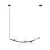 EMIBIG RITZ 5 BL OPAL Fekete Beltéri Függőlámpa E14 IP20 EB-1298-5
