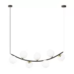 EMIBIG RITZ 7 BL OPAL Fekete Beltéri Függőlámpa E14 IP20 EB-1298-7