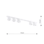 EMIBIG NANO 5 WHITE Fehér Beltéri Mennyezeti lámpa GU10 AR 111 IP20 EB-1311-5
