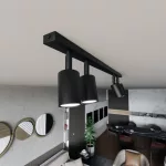 EMIBIG FLASH 4 BLACK Fekete Beltéri Mennyezeti lámpa GU10 IP20 EB-1312-4