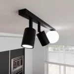 EMIBIG BASTER 3 BLACK Fekete Beltéri Mennyezeti lámpa GU10,  E14 IP20 EB-1314-3