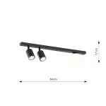 EMIBIG BASTER 3 BLACK Fekete Beltéri Mennyezeti lámpa GU10,  E14 IP20 EB-1314-3