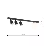 EMIBIG BASTER 4 BLACK Fekete Beltéri Mennyezeti lámpa GU10,  E14 IP20 EB-1314-4