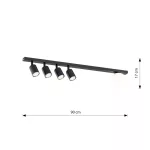 EMIBIG BASTER 5 BLACK Fekete Beltéri Mennyezeti lámpa GU10,  E14 IP20 EB-1314-5