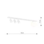 EMIBIG BASTER 4 WHITE Fekete Beltéri Mennyezeti lámpa GU10,  E14 IP20 EB-1315-4