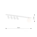 EMIBIG BASTER 5 WHITE Fekete Beltéri Mennyezeti lámpa GU10,  E14 IP20 EB-1315-5
