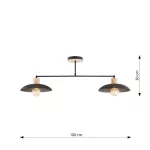 EMIBIG KOBE 2 BLACK Fekete Beltéri Csillár E27 IP20 EB-1318-2