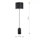 EMIBIG ASPEN LP1 BLACK/WHITE Fekete Beltéri Állólámpa E27 IP20 EB-1322-LP1