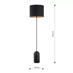 EMIBIG ASPEN LP1 BLACK/GOLD Fekete Beltéri Állólámpa E27 IP20 EB-1323-LP1