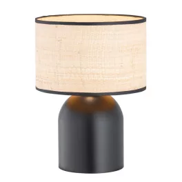   EMIBIG ASPEN LN1 BLACK/RATTAN Fekete Beltéri Asztali lámpa E27 IP20 EB-1324-LN1