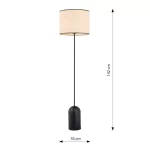 EMIBIG ASPEN LP1 BLACK/RATTAN Fekete Beltéri Állólámpa E27 IP20 EB-1324-LP1