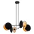 EMIBIG MOTIF 4 BLACK/GOLD Fekete Beltéri Függőlámpa E27 IP20 EB-1325-4