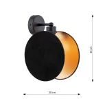 EMIBIG MOTIF K1 BLACK/GOLD Fekete Beltéri Fali lámpa E27 IP20 EB-1325-K1