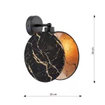 EMIBIG MOTIF K1 MARBEL Fekete Beltéri Fali lámpa E27 IP20 EB-1327-K1