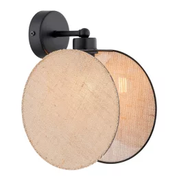   EMIBIG MOTIF K1 NATURAL Fekete Beltéri Fali lámpa E27 IP20 EB-1328-K1