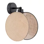 EMIBIG MOTIF K1 NATURAL Fekete Beltéri Fali lámpa E27 IP20 EB-1328-K1