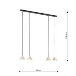 EMIBIG ELIT 4 BL GOLD Fekete Beltéri Függőlámpa GX53 IP20 EB-1329-4