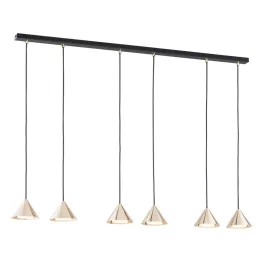   EMIBIG ELIT 6 BL GOLD Fekete Beltéri Függőlámpa GX53 IP20 EB-1329-6