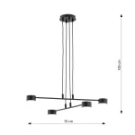 EMIBIG MODUS 4 BLACK Fekete Beltéri Függőlámpa GX53 IP20 EB-1339-4