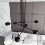 EMIBIG MODUS 6 BLACK Fekete Beltéri Függőlámpa GX53 IP20 EB-1339-6