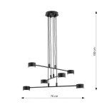 EMIBIG MODUS 6 BLACK Fekete Beltéri Függőlámpa GX53 IP20 EB-1339-6