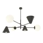 EMIBIG HERMES 6 BLACK Fekete Beltéri Csillár E14 IP20 EB-1347-6