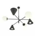 EMIBIG HERMES 6 BLACK Fekete Beltéri Csillár E14 IP20 EB-1347-6