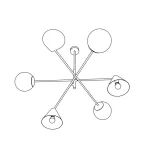 EMIBIG HERMES 6 WHITE Fehér Beltéri Csillár E14 IP20 EB-1348-6