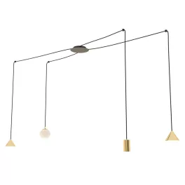   EMIBIG FUJI 4 GOLD Arany Beltéri Függőlámpa E14, GU10, GX53 IP20 EB-1350-4