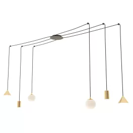   EMIBIG FUJI 6 GOLD Arany Beltéri Függőlámpa E14, GU10, GX53 IP20 EB-1350-6