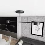 EMIBIG HALO 2 BLACK Fekete Beltéri Mennyezeti lámpa GX53 IP20 EB-1355-2