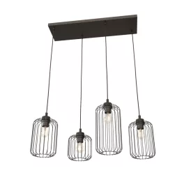   EMIBIG VANDER 4 BL Fekete Beltéri Függőlámpa E27 IP20 EB-1365-4