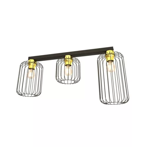 EMIBIG BARN 3 BL GOLD Fekete Beltéri Mennyezeti lámpa E27 IP20 EB-1366-3