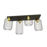 EMIBIG BARN 4 BL GOLD Fekete Beltéri Mennyezeti lámpa E27 IP20 EB-1366-4