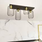 EMIBIG BARN 4 BL GOLD Fekete Beltéri Mennyezeti lámpa E27 IP20 EB-1366-4