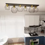 EMIBIG NEST 6 BL GOLD Fekete Beltéri Mennyezeti lámpa E27 IP20 EB-1370-6